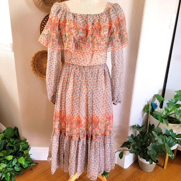 Vintage Victor Costa boho dress - Picture 1 of 14